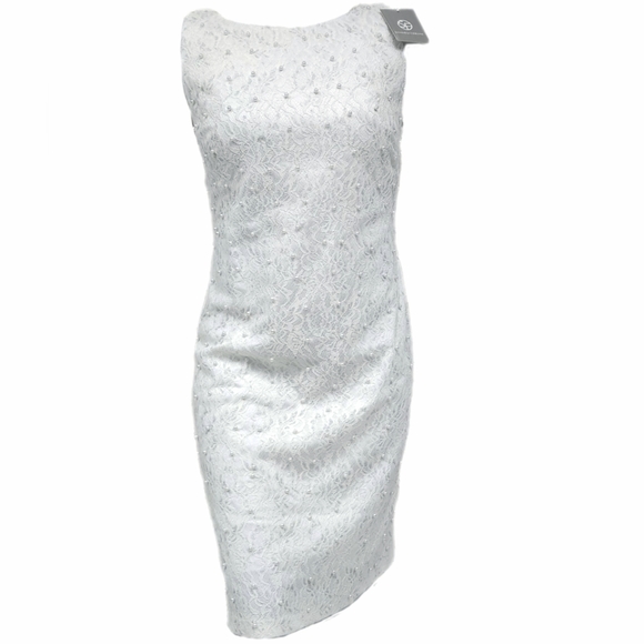 White Dress with Beads Sandro Ferrone - Perfect for Special Occasions - Picture 2 of 13